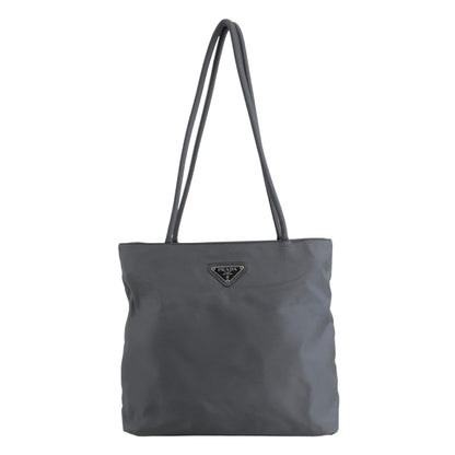 PRADA Tessuto Triangle logo Totebag Gray Vintage nfpiaw