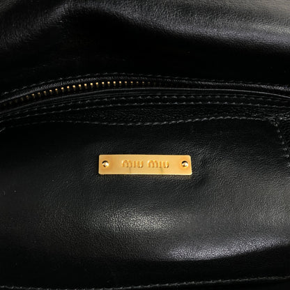 miumiu Turn Lock Chain Shoulder bag Black Vintage prsynv