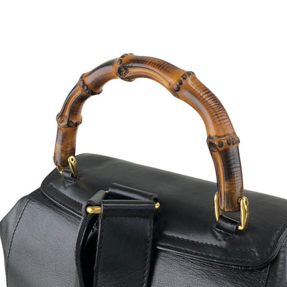 GUCCI Bamboo Backpack Black Vintage 4u5xy4