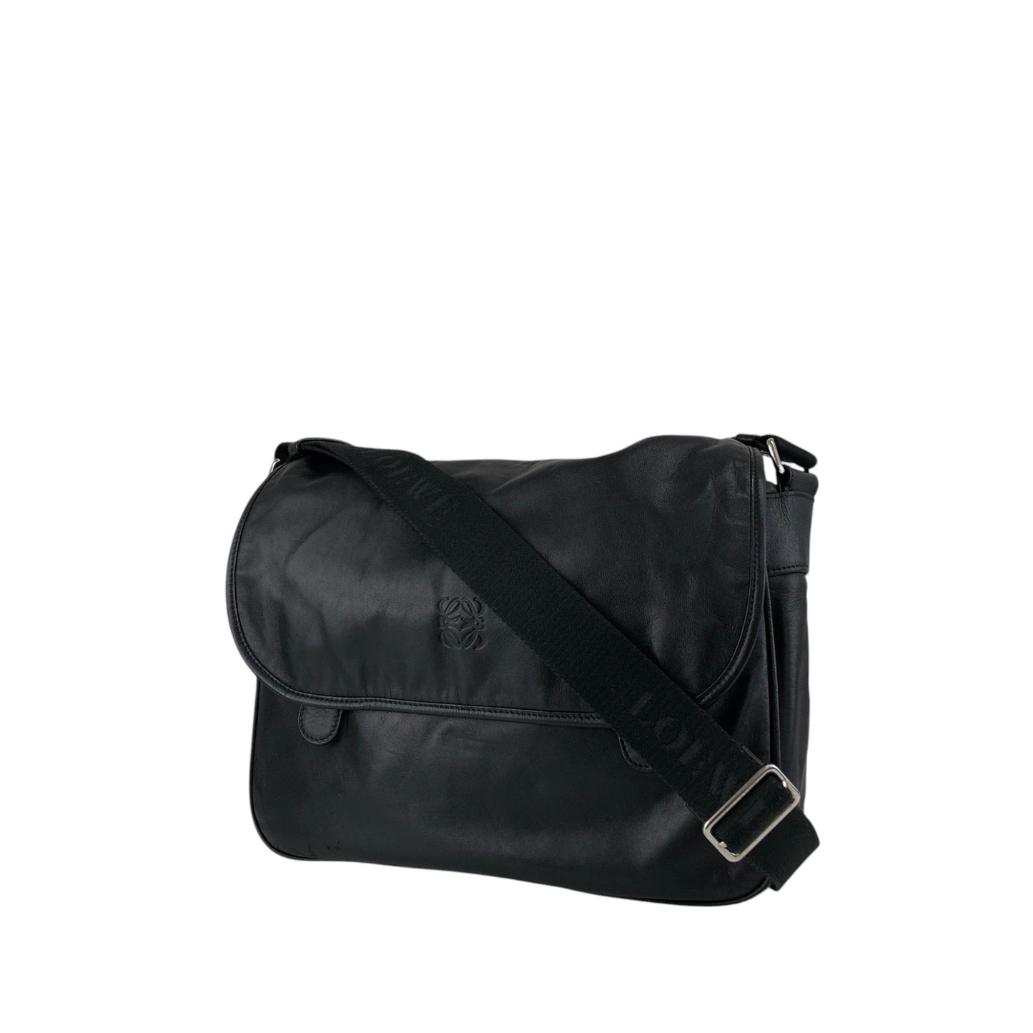 LOEWE Anagram Shoulder bag Black Vintage stpht7
