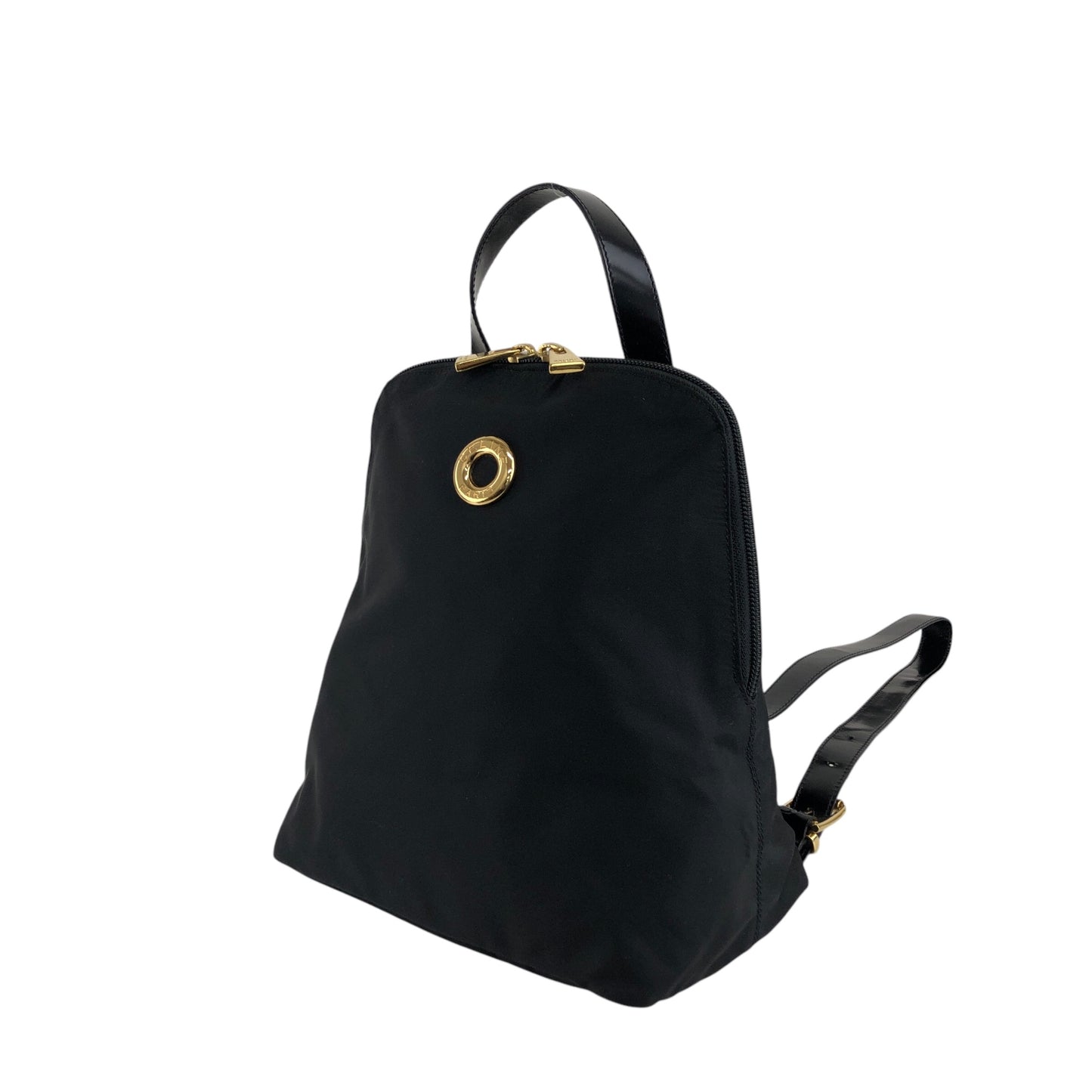 CELINE Circle Logo Backpack Black Vintage zj52k6
