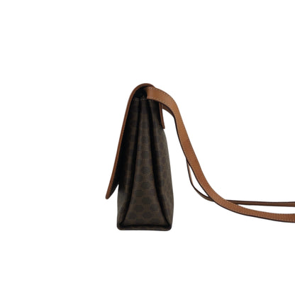 CELINE Macadam Blason Shoulder bag Brown Vintage fchn4d