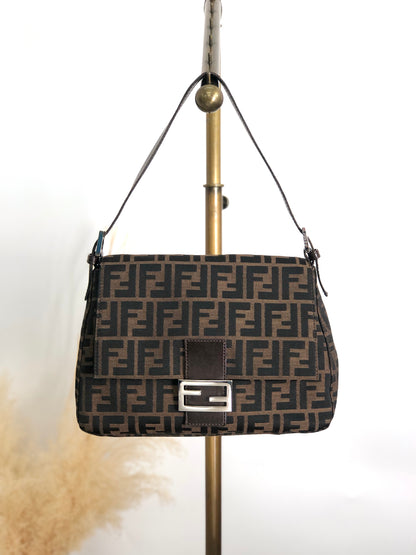 FENDI Zucca Mamma Baguette Shoulder bag Brown Vintage rj4ghi