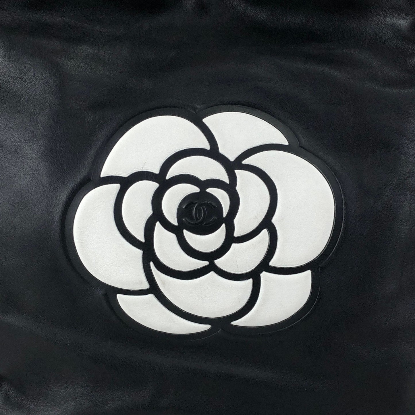 CHANEL Logo Totebag Black Vintage 3raaj5