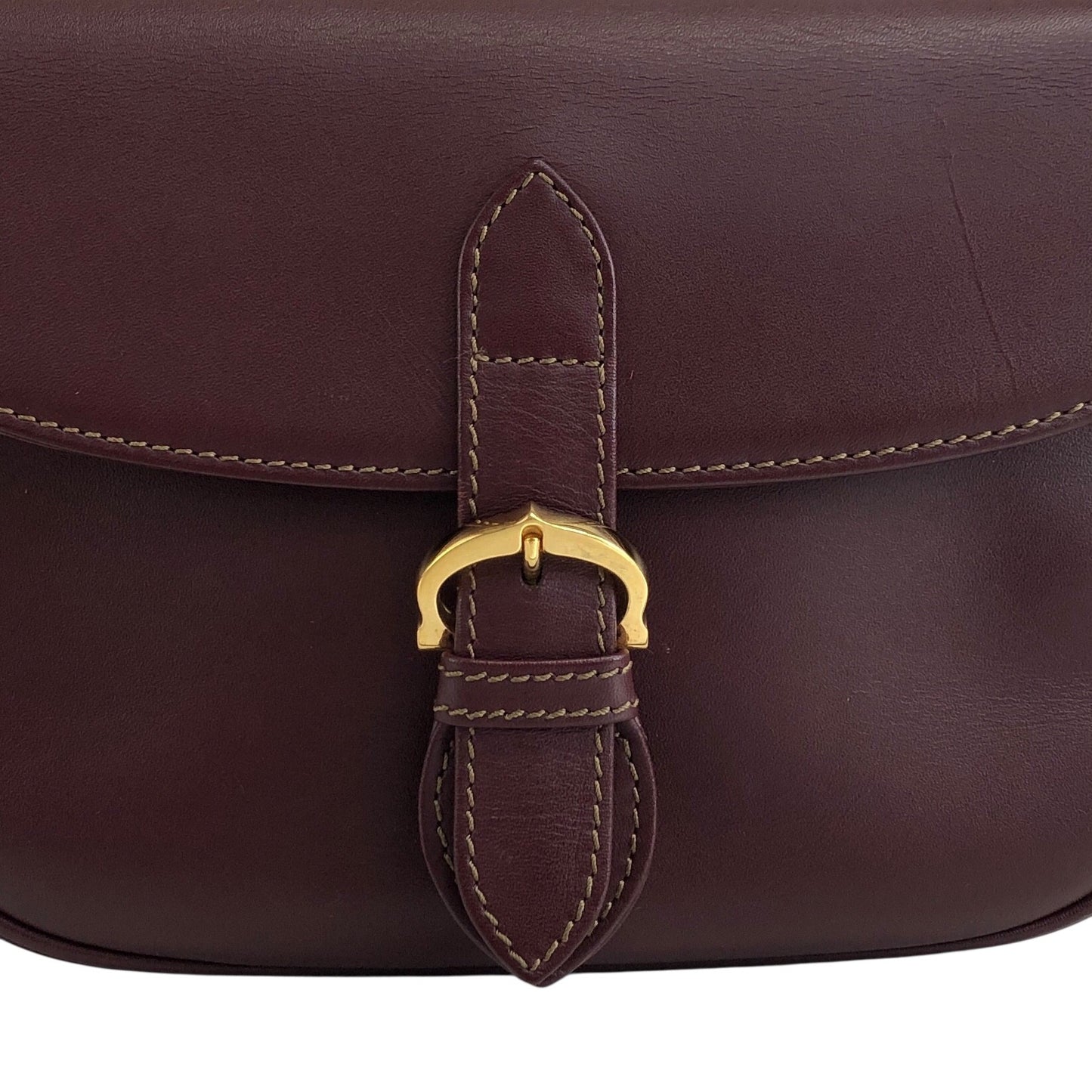 Cartier Front Buckle Shoulder bag Bordeaux Vintage vtcync