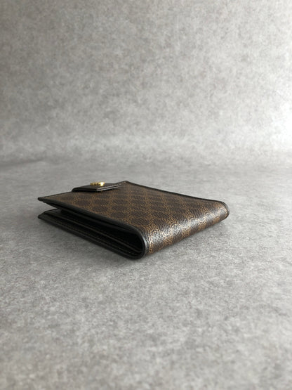 CELINE Macadam Folded Wallet Brown Vintage a4ijew