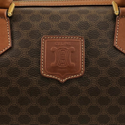 CELINE Macadam Blason Small Boston bag Brown Vintage b7bj7n