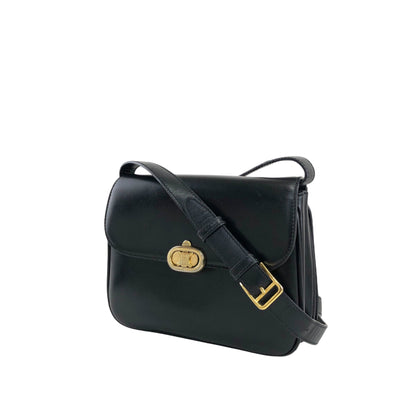 CELINE Blason Crossbody Shoulder bag Black Vintage d6wbur