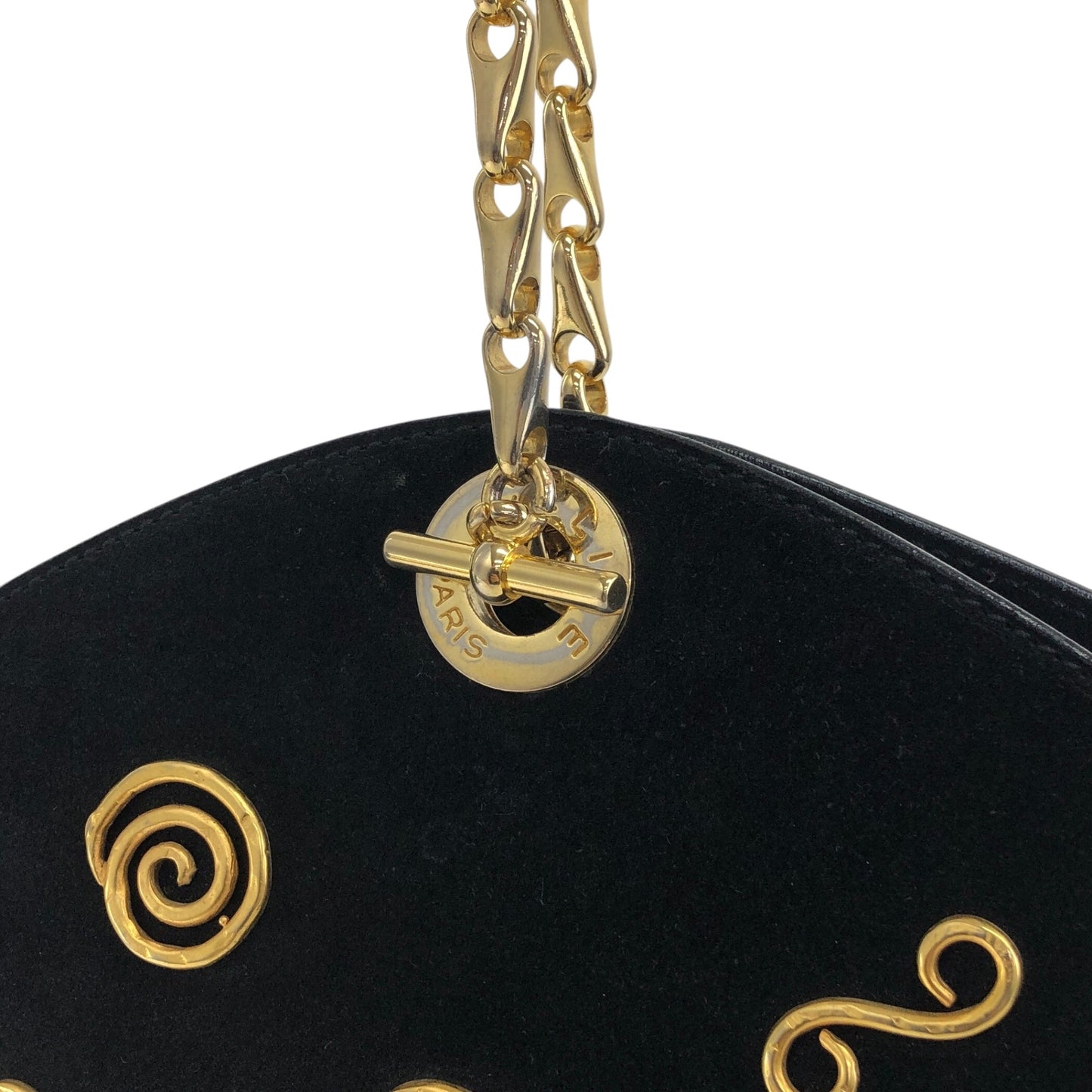 CELINE Chain Shoulder bag Black Vintage a7wb8n