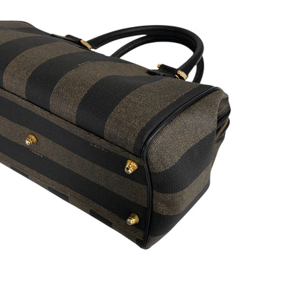 FENDI Logo Two-way Small Boston bag Shoulder bag Black Vintage 7hv23h