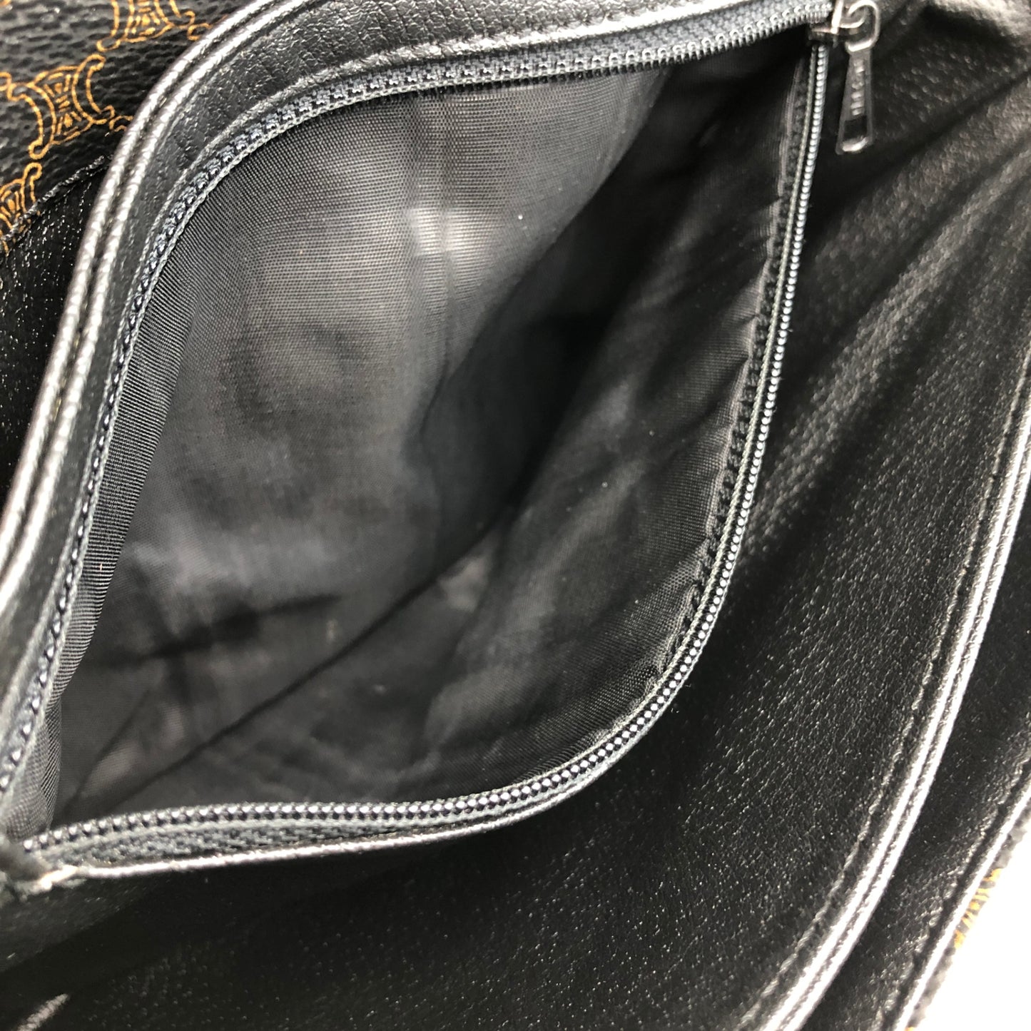 CELINE Macadam Front Buckle Shoulder bag Black Vintage n5nr8t