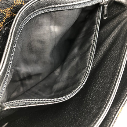CELINE Macadam Front Buckle Shoulder bag Black Vintage n5nr8t