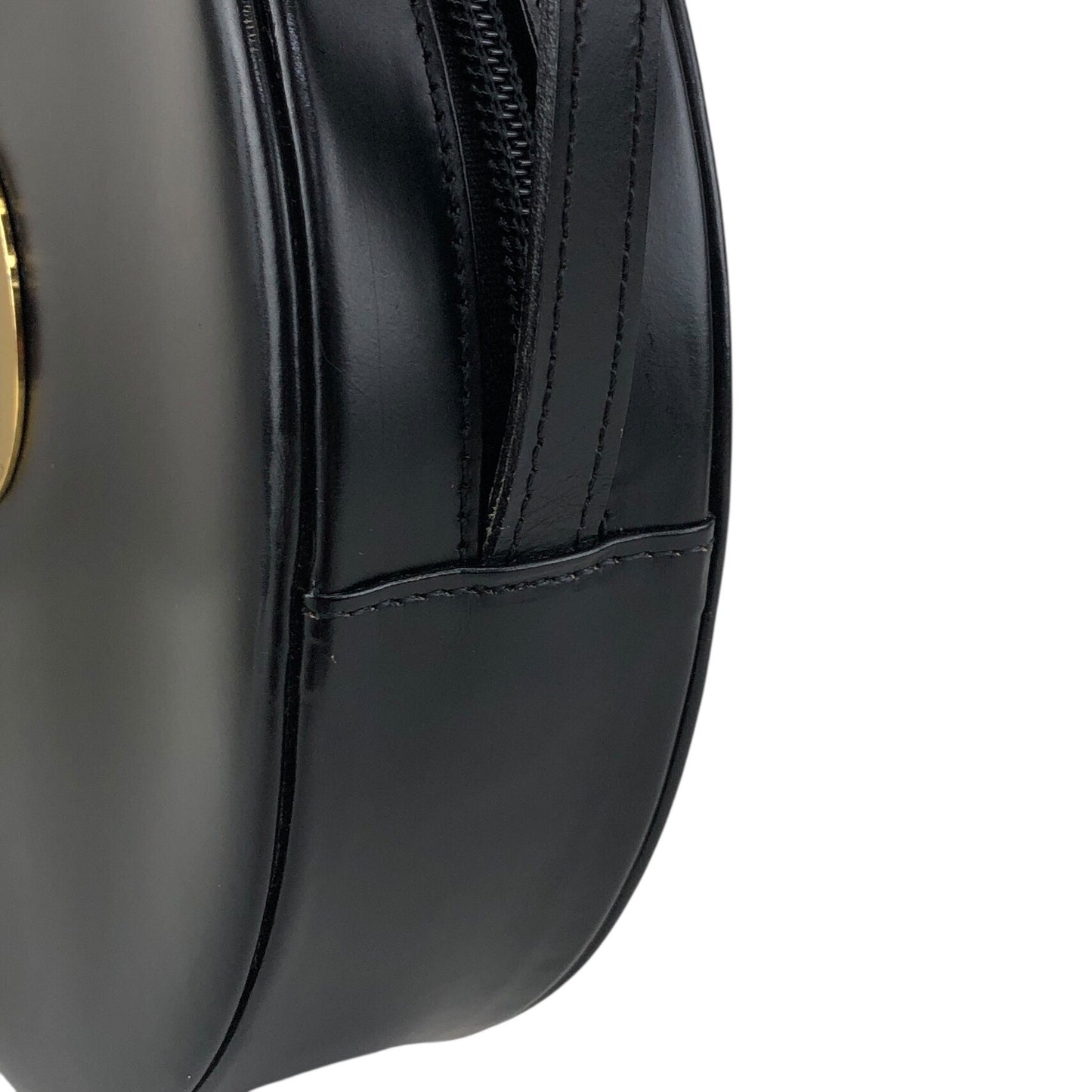 Yves Saint Laurent Round Shoulder bag Black Vintage xtejxv