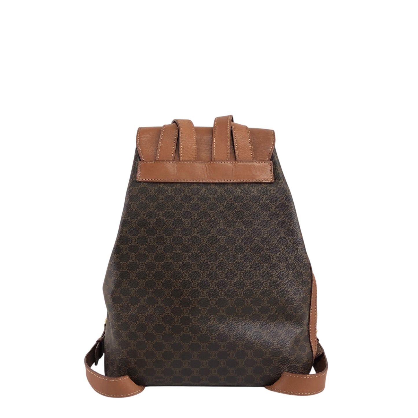 CELINE Macadam Charm Backpack Brown Vintage jz6ee6