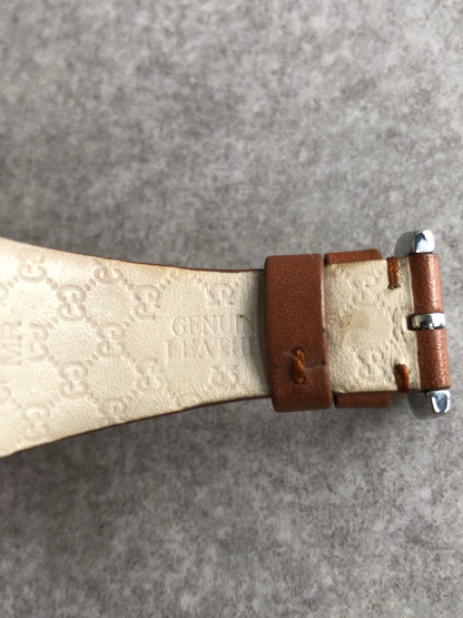 GUCCI Watch Silver×Brown YA121309 Vintage berjjr
