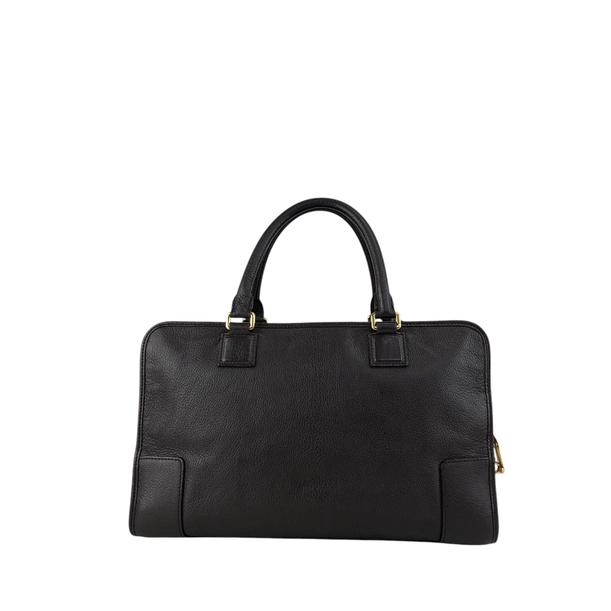LOEWE Amazona36 Anagram Handbag Boston bag Dark Brown Vintage ihmrwb