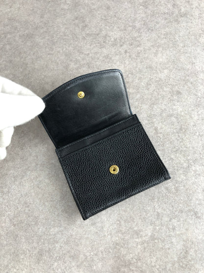 CHANEL Coco Mark Coin Purse Black Vintage 5byxkp