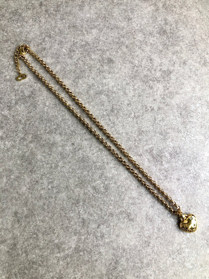 Christian Dior 心形圖案項鍊 金色 復古 dc3bg2