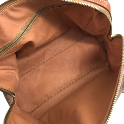 CELINE Macadam Blason Handbag Small Boston bag Brown Vintage f362ic