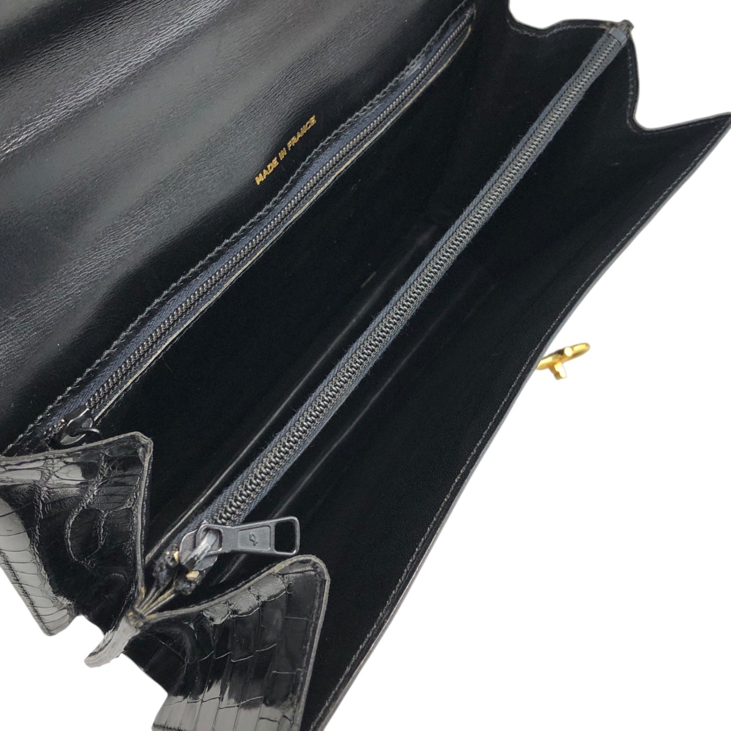 CELINE Horse Bit Handbag Black Vintage 4mkifm