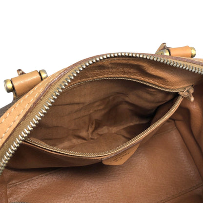 CELINE Macadam Two-way Small Boston bag Shoulder bag Brown Vintage i42xbv