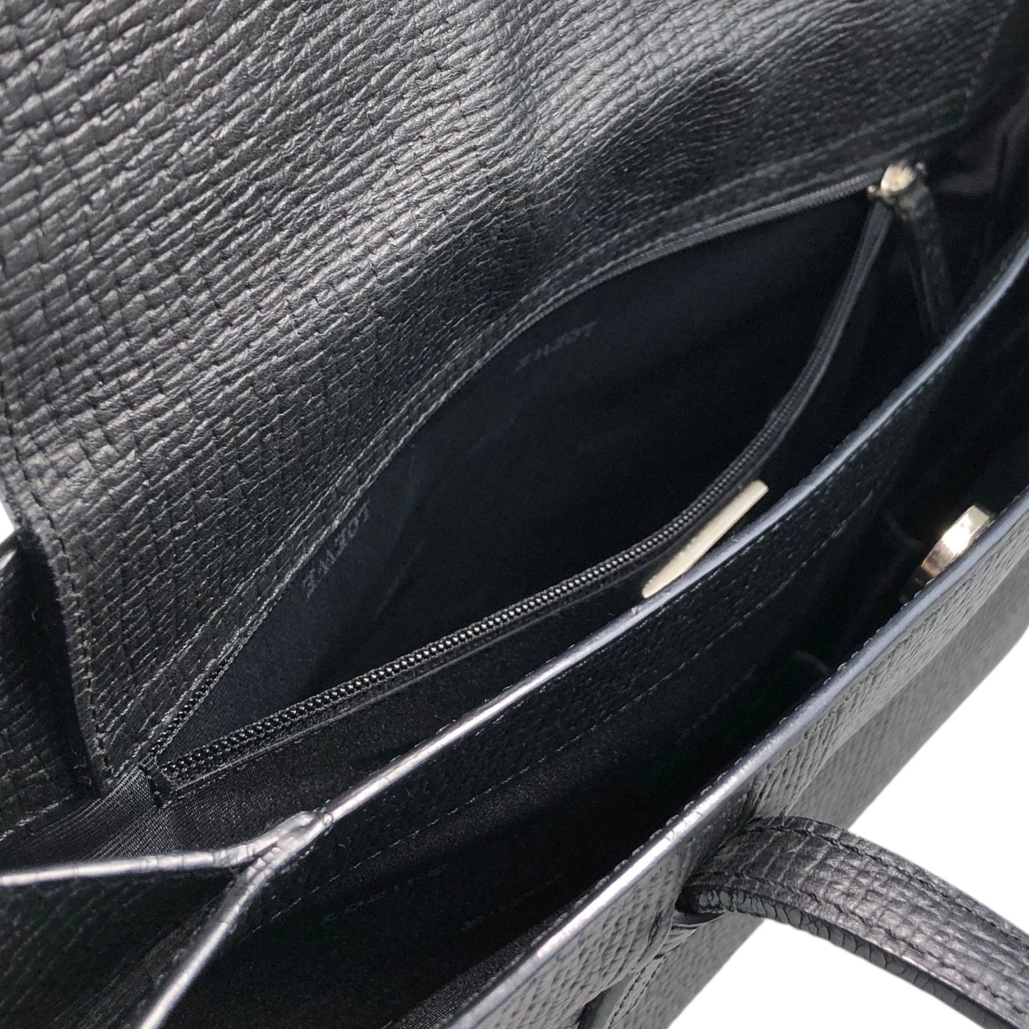 LOEWE Logo Embossed Front Pocket Handbag Black Vintage kmkg4n