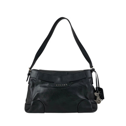 CELINE Horse Carriage Shoulder bag Black Vintage 6inwsp