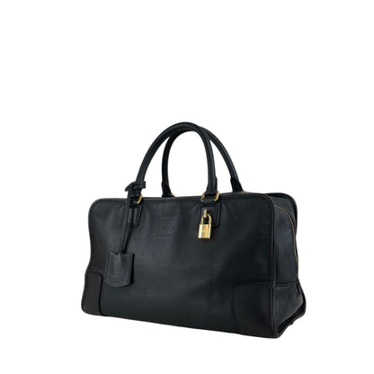 LOEWE Amazona Anagram Small Boston bag Handbag Black Vintage 8itnhz
