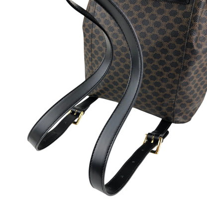 CELINE Macadam Logo Backpack Black Vintage ed4nn3