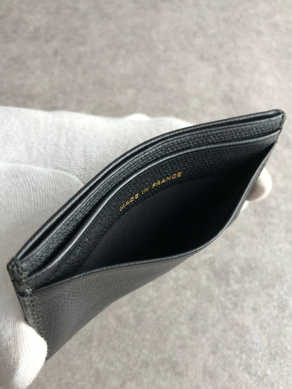 CHANEL Coco Mark Card holder Black Vintage 2wbjut