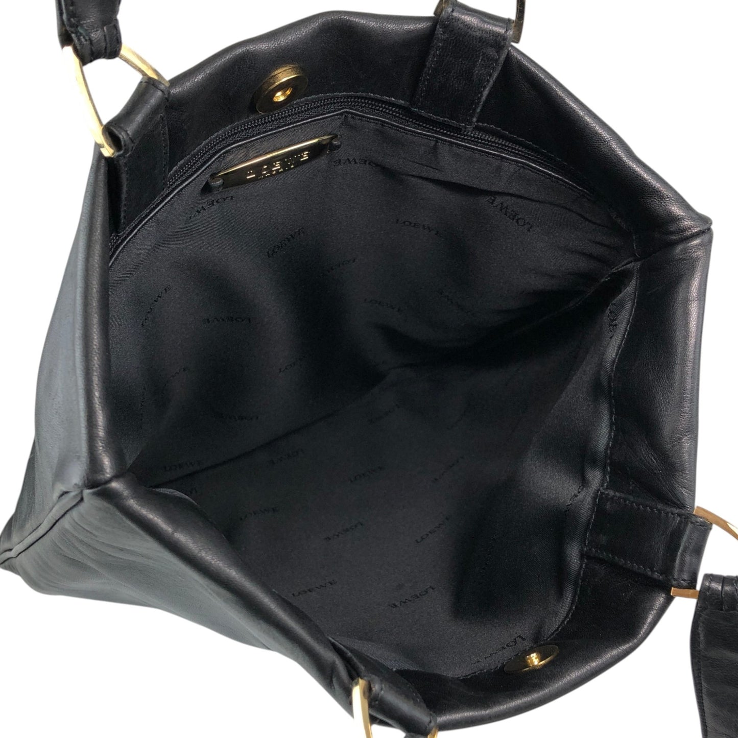 LOEWE Anagram Handbag Totebag Black Vintage wh5jjz