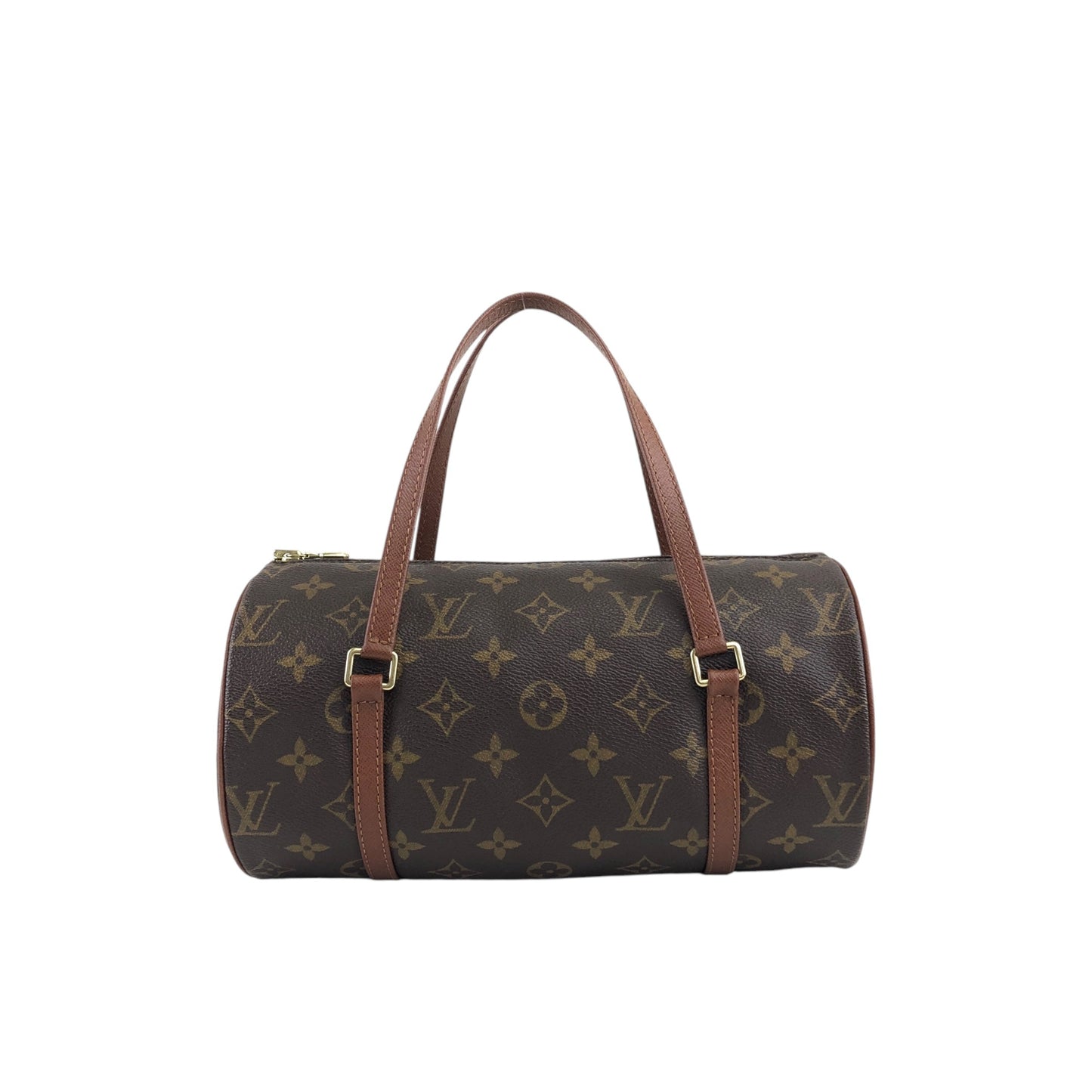 LOUIS VUITTON Monogram Handbag Brown Vintage s8bvhc