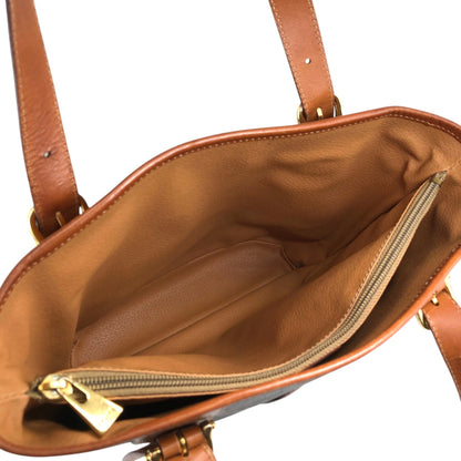 CELINE Macadam Blason Handbag Totebag Brown Vintage bz34wg