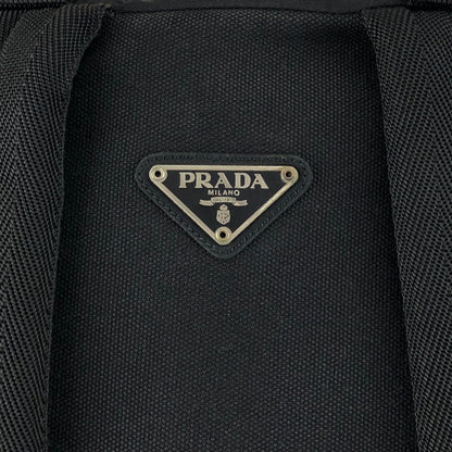 PRADA Tessuto Triangle Logo Backpack Black Vintage 8a5c5r