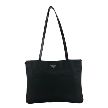 PRADA Triangle Logo Totebag Black Vintage jjxkrt