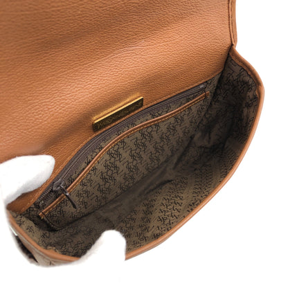 Yves Saint Laurent YSL Logo Shoulder bag Brown Vintage ews436