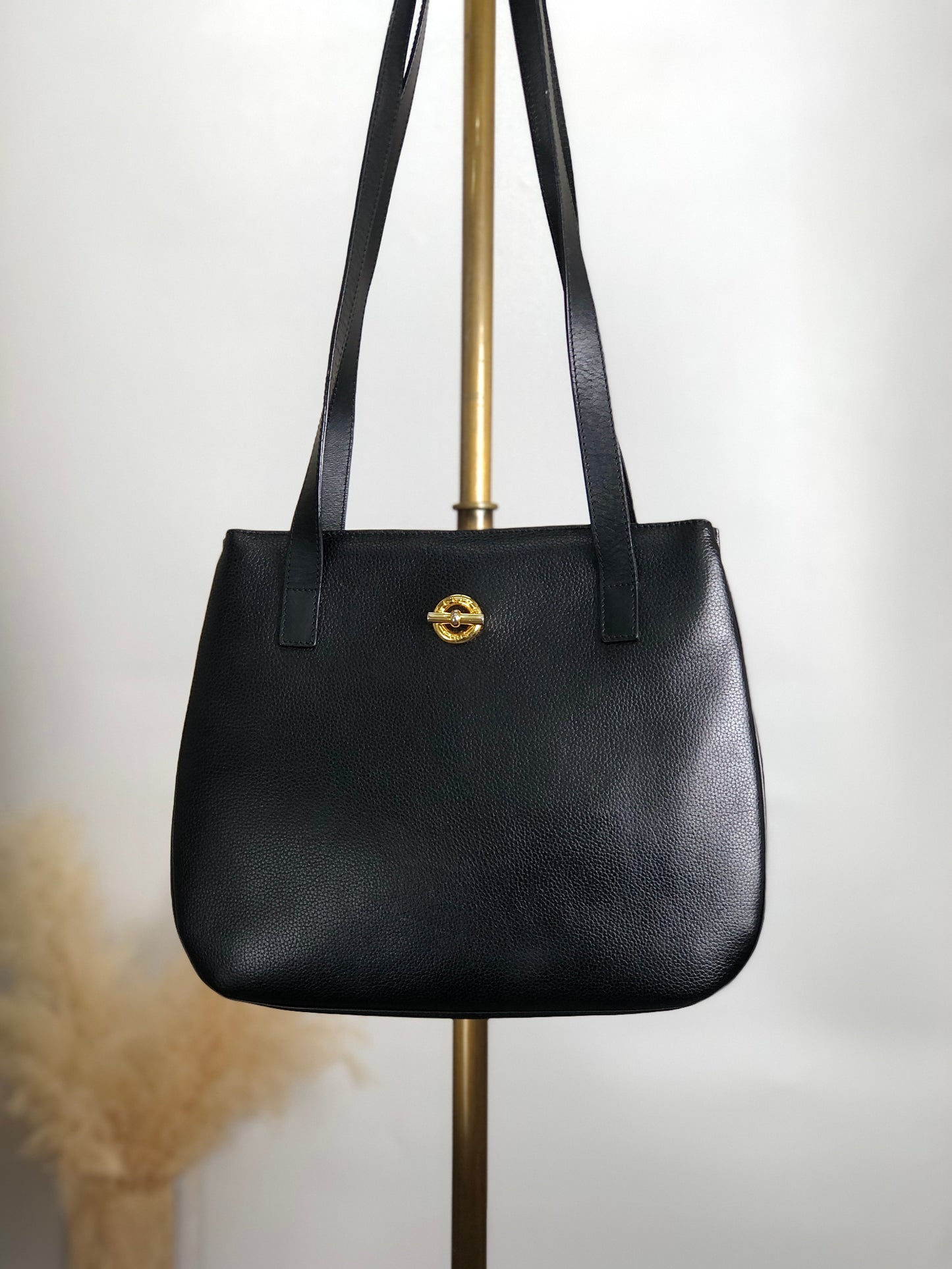 CELINE Toggle Clasp Shoulder bag Black Vintage dfgr6w