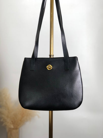 CELINE Toggle Clasp Shoulder bag Black Vintage dfgr6w