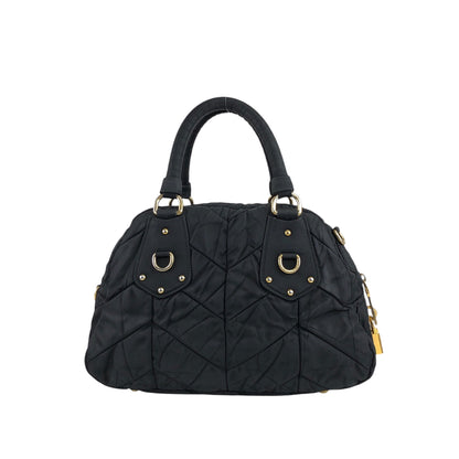 PRADA Logo Two-way Handbag Shoulder bag Black Vintage aw3e2f