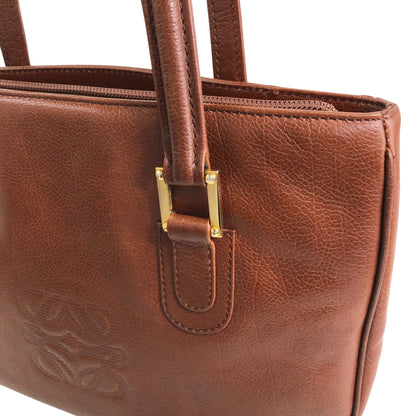 LOEWE Anagram Handbag Brown Vintage tewjne