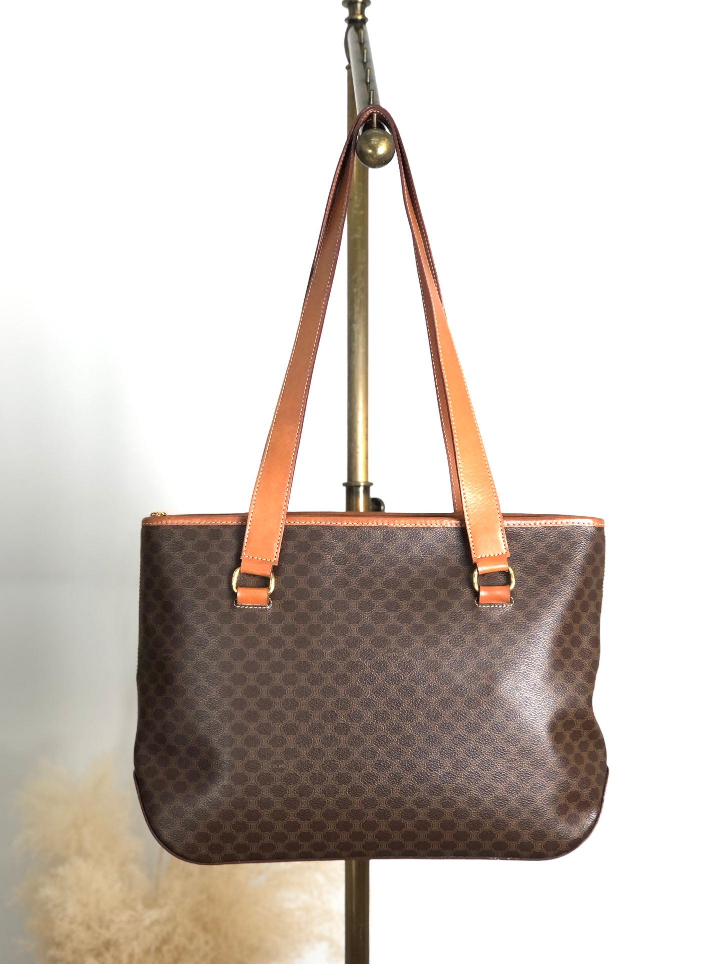 CELINE Macadam Totebag Brown Vintage iticcu