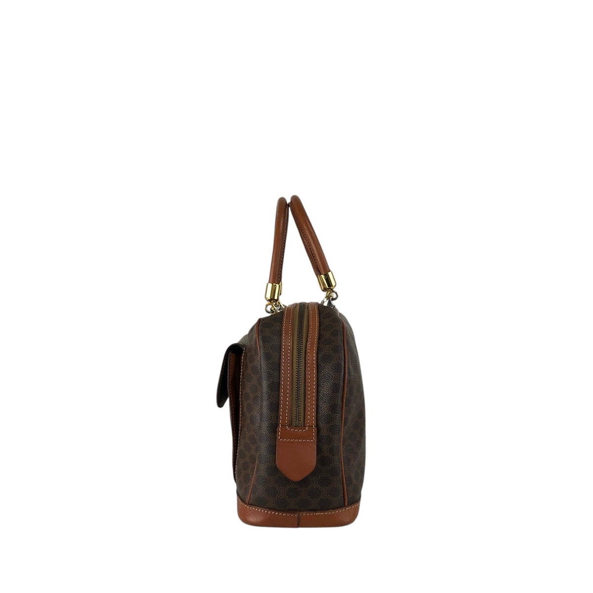 CELINE Macadam Blason Handbag Brown Vintage sw7bj6