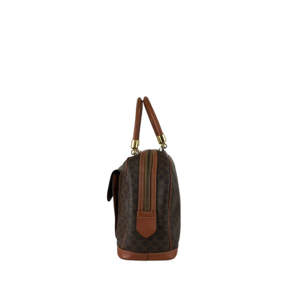 CELINE Macadam Blason Handbag Brown Vintage sw7bj6