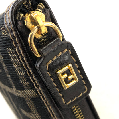 FENDI Zucca Jacquard Handbag Totebag Brown Vintage zpceha