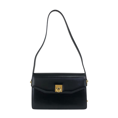 CELINE Gancini Shoulder bag Black Vintage gssz7x