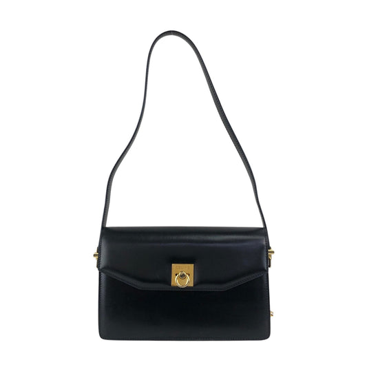 CELINE Gancini Shoulder bag Black Vintage gssz7x