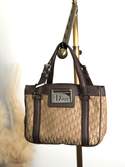 Christian Dior Street Chic Handbag Brown Vintage vh7zt6