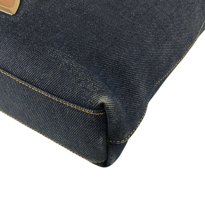 Christian Dior Logo Handbag Totebag Indigo Vintage kxnt2a