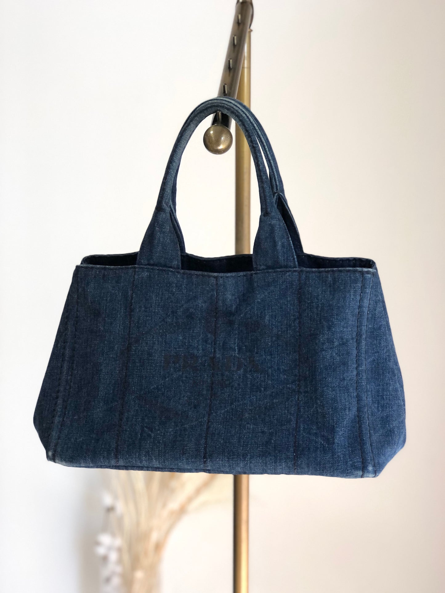 PRADA Canapa Handbag Indigo Vintage  hxdtf6