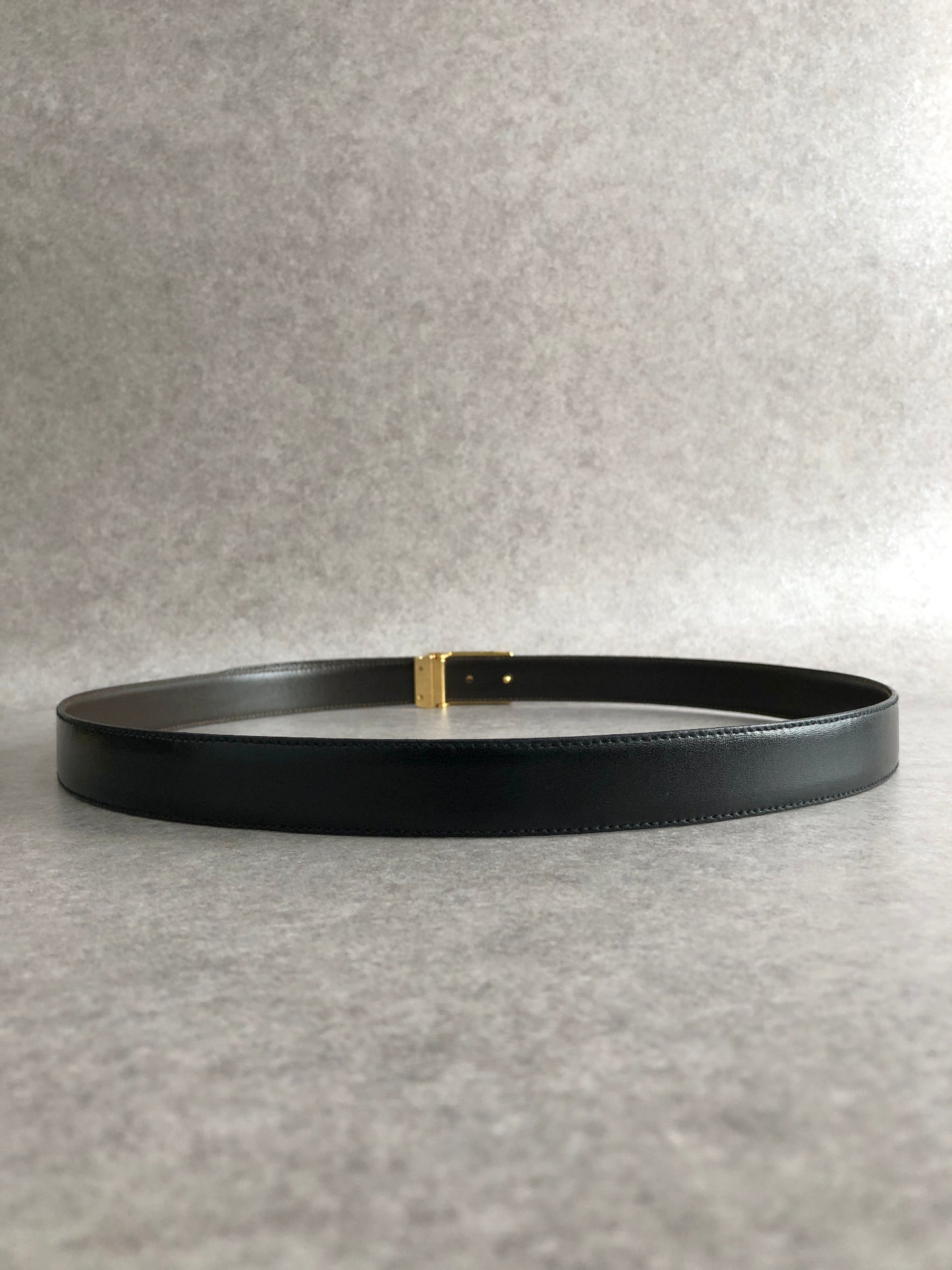 CELINE Triomphe Belt Brown×Black Vintage ppnd4r